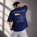 3:07 AM Thoughts- Indigo Blue Oversize T-shirt