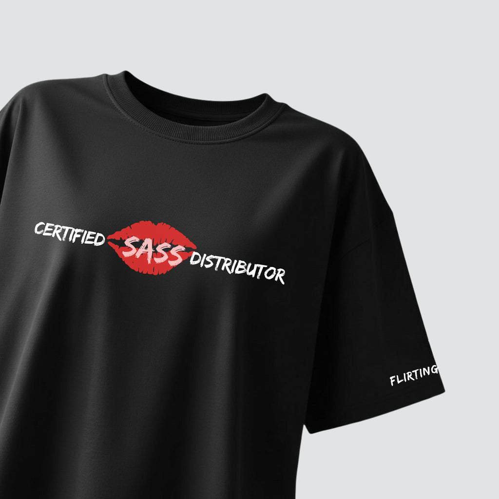 The Sass Distributor - Black Oversized T-shirt