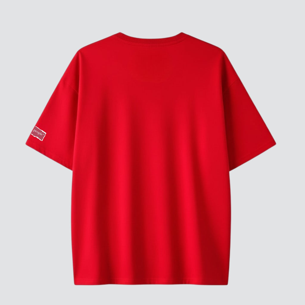 Introvert in Disguise  - Red Oversized T-shirt